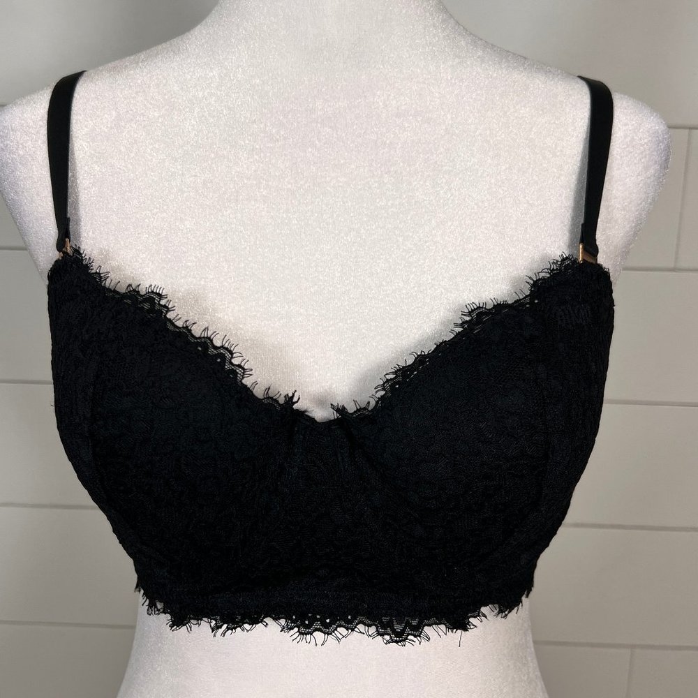 aerie black lace bralette